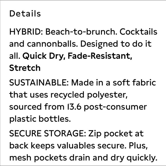 NEW Banana Republic men’s S stylish 7” Navy Stripe Quick Dry Hybrid Shorts - Picture 6 of 6